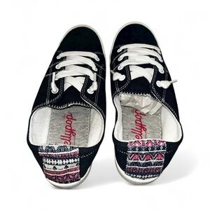Jellypop Black and Pink Patterned Sneakers
